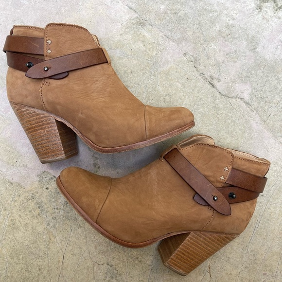 Rag and Bone Harrow Tan suede booties sz 7.5 - Picture 2 of 7